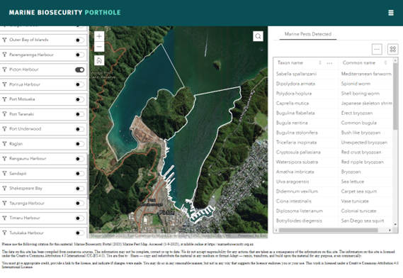 Marine Pest by location